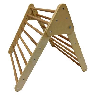 China Large Eco-Freindly Foldable Wooden Climbing Triangle For Climbing Indoor Kids Play Gym for sale