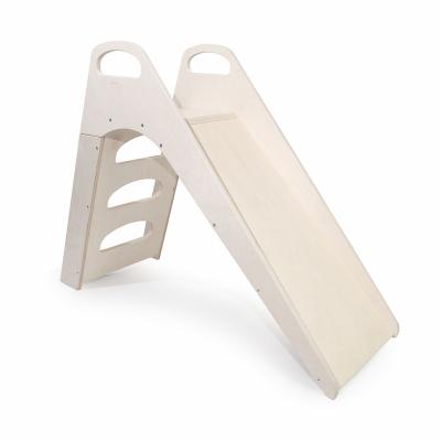 China Eco-Freindly White Wooden Slide In Well Kids Slide for sale