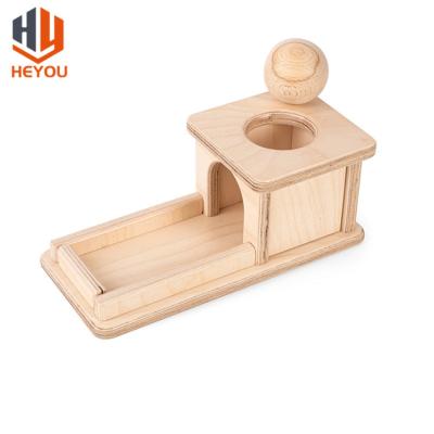 China Handmade Montessori Materials Object Permanence Box with Wooden Tray and Balls HYO-1043 for sale