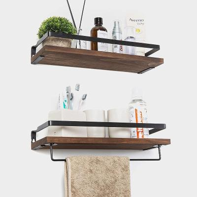 China Sustainable Wooden Wall Shelf Mounted Kitchen Wood Sets Storage Living Room Color Eco for sale