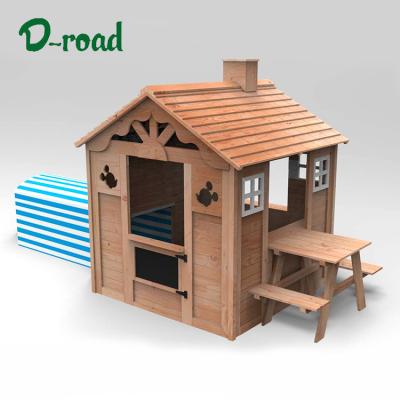 China Outdoor Playhouse New Design Indoor / Outdoor Wooden Children With Table Set for sale