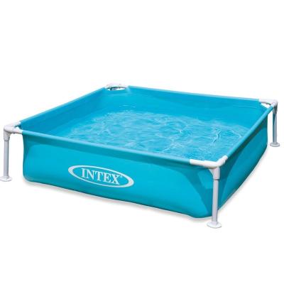 China Wholesale PVC Rectangle Kids Steel Blue Pool Mini Frame Children Swimming Pool for sale