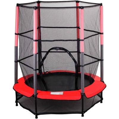 China PVC Blue&Pink Indoor Safe Small Mini Trampoline Outdoor With Protection Net For Kids for sale