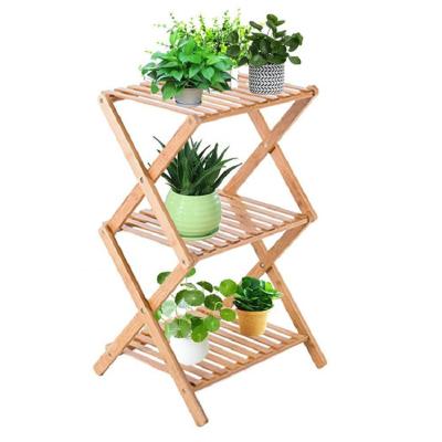 China Modern Best Selling 3-Tier Bamboo Plant Stand, Indoor Or Outdoor Plant Display Rack Shelf Unit Rack for sale