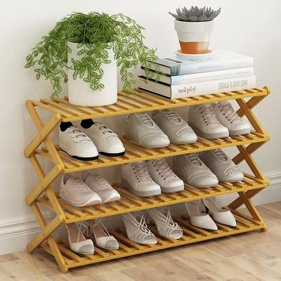 China New Design Modern Indoor Bamboo Flower Display Plant Pots Shelf for sale