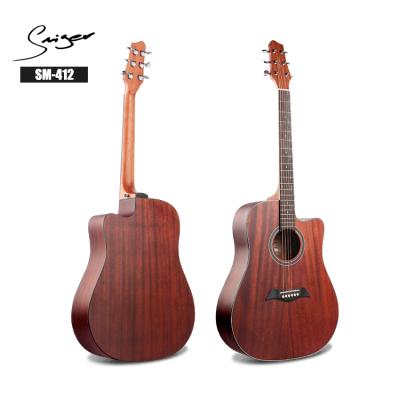 China Manhogany Wholesale OEM Semi Acoustic Guitar 41inch Box Electro Acoustic Guitar for sale