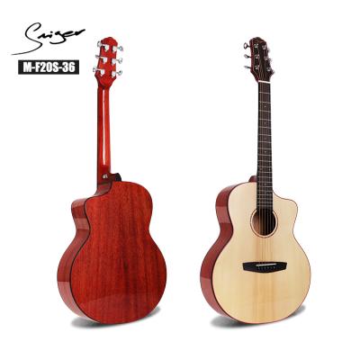 China Travel Guitar Smiger Brand 36inch Cutaway Acoustic Guitar With High Quality Acoustic Guitar for sale