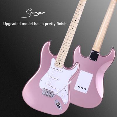 China China factory wholesale St de Rose alder metallic electric guitar with maple fretboard for sale