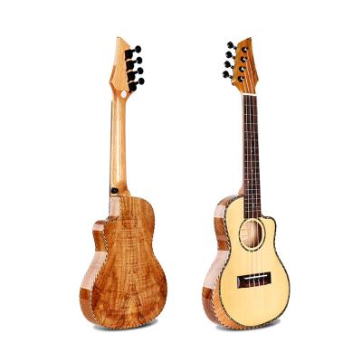 China Solid Flawless High Gloss Electric Ukulele Pickup Ukulele Concert With Ukulele Bag for sale