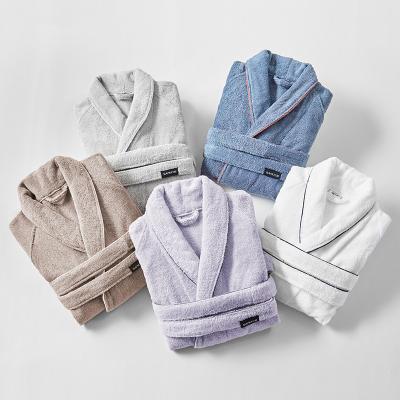 China New Style QUICK DRY Autumn Winter Luxury Long Cotton Warm Plain Couple Bathrobes for sale