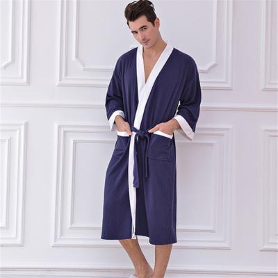 China Wholesale Luxury Comfortable Winter Cotton Waffle Bathrobe QUICK DRY Solid Color for sale