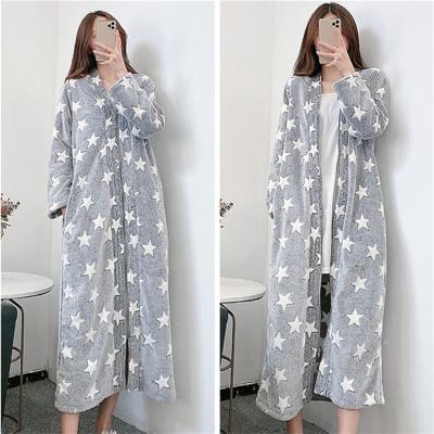 China Designer Luxurious Warm Coral Fleece Towel Bathrobe Factory Price Thermal Fashion for sale