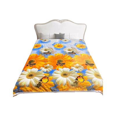 China PORTABLE Hot Sale Customized Polyester Super Soft Shiny Butterfly Flannel Fleece Western Design Printing King Size Blanket for sale