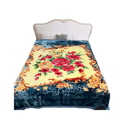 China PORTABLE Hot Sale Customized Fleece Cloud Reschel Polyester Flower Design Printing Super Soft Blanket for sale