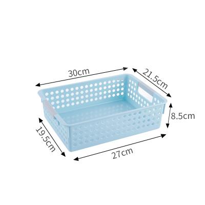 China Inventory Product Custom Bathroom Food Fruit Storage Rectangular Plastic Basket for sale