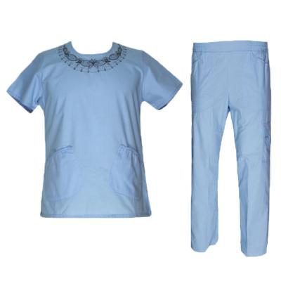 China Custom Unisex Color Hospital Uniform Scrubs Work Wear Top And Pants for sale