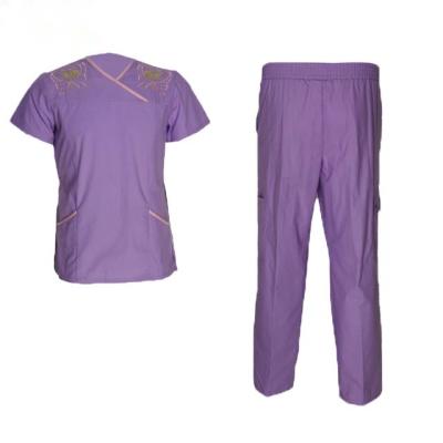 China OEM Custom Elastic Wrist And Leg Pockets Plus Size Hospital Uniform Scrubs Sets With Cheap Price for sale