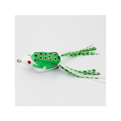 China Topwater Hot Sale Three Hook Frog Bait Artificial Bionic Bait Soft Plastic Aquatic Animal Shape Bait for sale