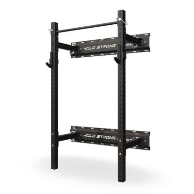 China Universal Weight Cage Fold Heavy Duty Wall Mount Squat Fitness Rack for sale