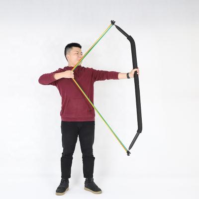 China Steel+rubber Yoga Pilates Stick Bow Resistance Bands For Legs And Butt Wearable Resistance for sale