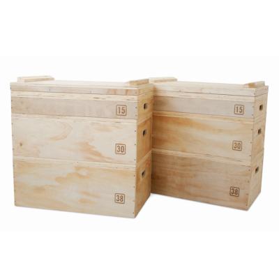 China Commercial Adjustable Weightlifting Wooden Shake Blocks Box for sale