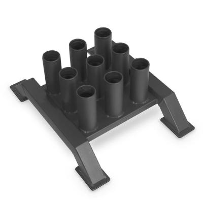 China Lecheng 9 Holes Indoor Barbell Storage Rack Olympic Bar Rack for sale