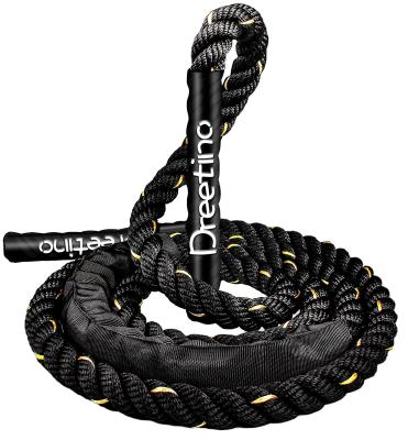 China Dacron Lecheng Power Training Improve Strength Building Muscle Fitness Weighted Battle Jumping Heavy Jump Ropes for sale