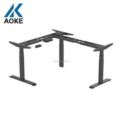 China Adjustable Modern Home PC Gaming Table Corner Furniture Executive Standing L Shaped Desk (Height) for sale