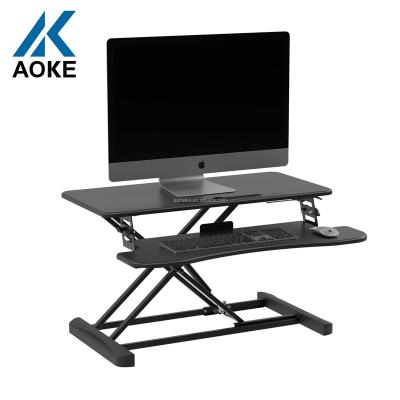 China Aoke Adjustable Electric Professional Fashion Product View Lift Table Computer Desk Pneumatic Stand (Height) for sale