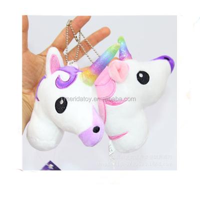 China New Hot Selling 13cm Unicorn Plush Stuffed Key Chain Animal Plush Custom Made Funny for sale