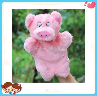 China Wholesale Cute Funny Animal Shape Custom Funny Pig Hand Puppet Stuffed Plush Toy for sale