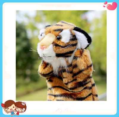 China Wholesale Funny Simulation Animal Shape Tiger Hand Puppet Toy for sale