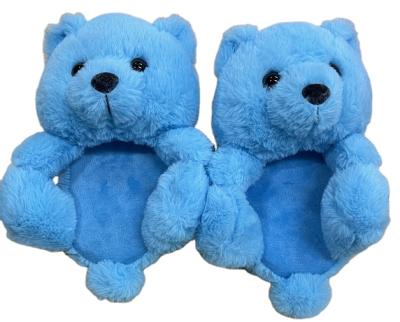 China 2021 Hot Selling Valentine's One Size Cute Wholesale Cute Teddy Bear Plush Slippers for Adult and Kids for sale