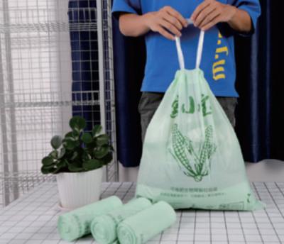 China Disposable Compostable Drawstring Bags for sale