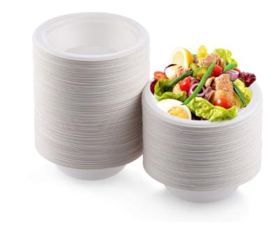 China Casual Disposable Cheap Food Container Sugar Cane Bagasse Round Salad Bowl for sale