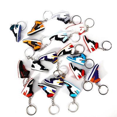 China Best Quality Personality DIY Dropshipping Promotion Gift PVC Sneaker Shoe Wholesale Free Shipping Mini PVC 2D 3D Mini Basketball Soft Key Chain for sale