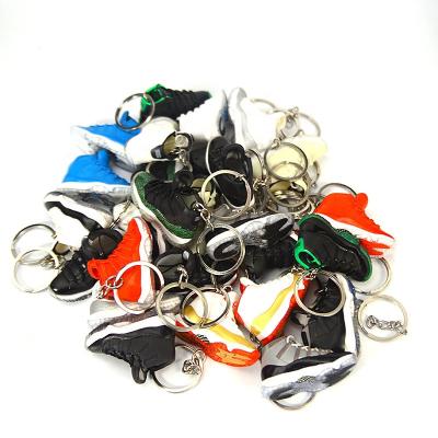 China Free Shipping Promotional Gift Dropshipping Sports Shoe Keychain Key Bag Car Pendants 3D Sneaker Shoes PVC Key Chain for sale