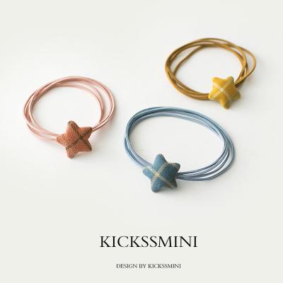 China Five-pointed Hair Tie Hair Rope Five-pointed Hair Tie KICKSMINI New Promotion Gift KICKSMINI Fabric Star Elastic Band Spring Female Star High Elastic Head Series SRZ03 for sale