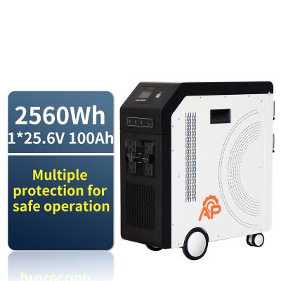 China Remote Control Alp Inverter Battery 2560wh  All-In-One Power Station Lifepo4 Battery Dc To Ac 3000w Portable Solar Generator For Home Use for sale