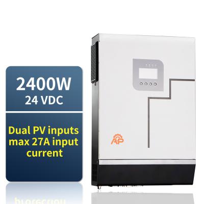 China High Quality Hybrid Inverter 2.4kw Rated Power With Built-in PWM Solar Inverter With 50A Mppt Charger 300mm*225mm*88mm for sale