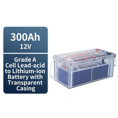 China Power Tools 12.8V 300A cost-effective A-grade lithium iron phosphate battery with transparent casing and built-in BMS for sale