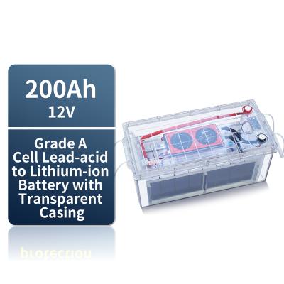 China Power Tools 12.8V 200A cost-effective A-grade lithium iron phosphate battery with transparent casing and built-in BMS for sale