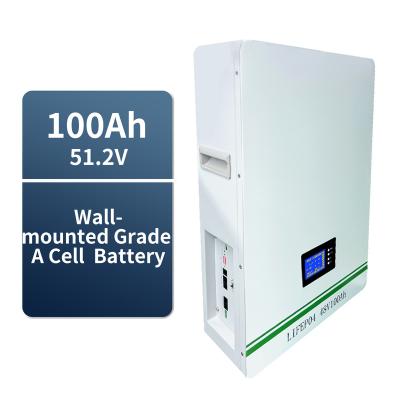 China Power Tools Household Wall Mounted Powerwall 48v 5kw  Battery Lifepo4  100ah keypad Home battery Lithium Ion Storage Battery for sale