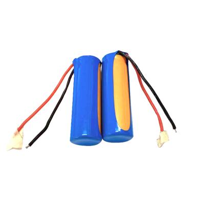 China Toys factory direct sales 3.7v 500mah 13400 cylindrical small capacity lithium battery with protection board and cable for sale