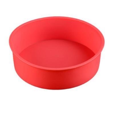 China 20x6cm Stocked 8 Inch Non-Stick Silicone Round Cake Baking Pan for Vegetable Cake Pancakes Pizza for sale