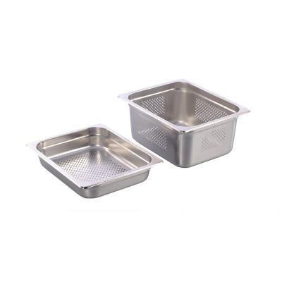 China US GN Food or Hotel Pan Commercial Stainless Steel Standard Steam Euro American Style 1/2 Size Anti-jamming Perforated Pans for sale