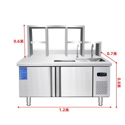 China Eco - Friendly Bubble Milk Tea Shop Equipment Commercial Stainless Steel Bars Tables for sale