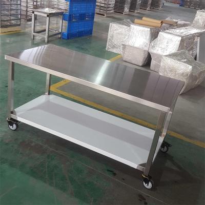 China Eco - Friendly Hotel And Restaurant Used Commercial Kitchen Work Operation Table Stainless Steel for sale