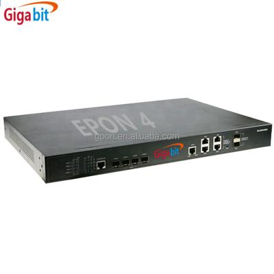 China FTTH EPON OLT 4 FTTH Ports OEM 4EPON+4GE RJ45+4GE SFP 256 ONU L2 L3 Max AC DC Power Supply Solution OLT EPON for sale