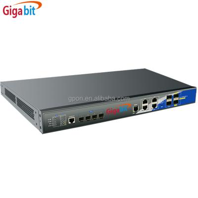 China OEM 4EPON+4GE RJ45+4*10G SFP+ FTTH EPON OLT 4 Ports Gigabit Factory Competitive Price FTTH Solution 10G Uplink OLT EPON Port for sale